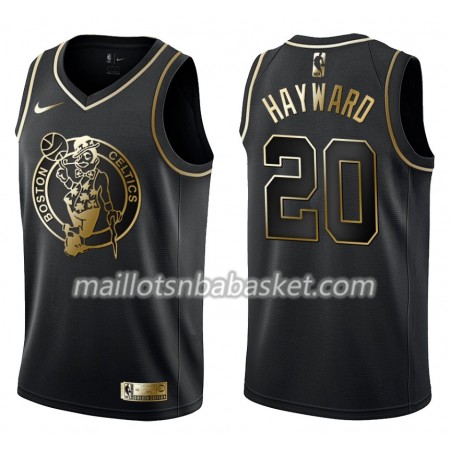 Maillot Homme Boston Celtics Gordon Hayward 20 Nike Noir Gold Edition Swingman